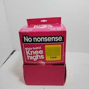 36 Pairs No Nonsense Wide Band Nylon Knee Highs Tan One Size‎ Fits All New